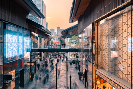 Photograph Of The Prosperous Shopping District Of Taikoo Li