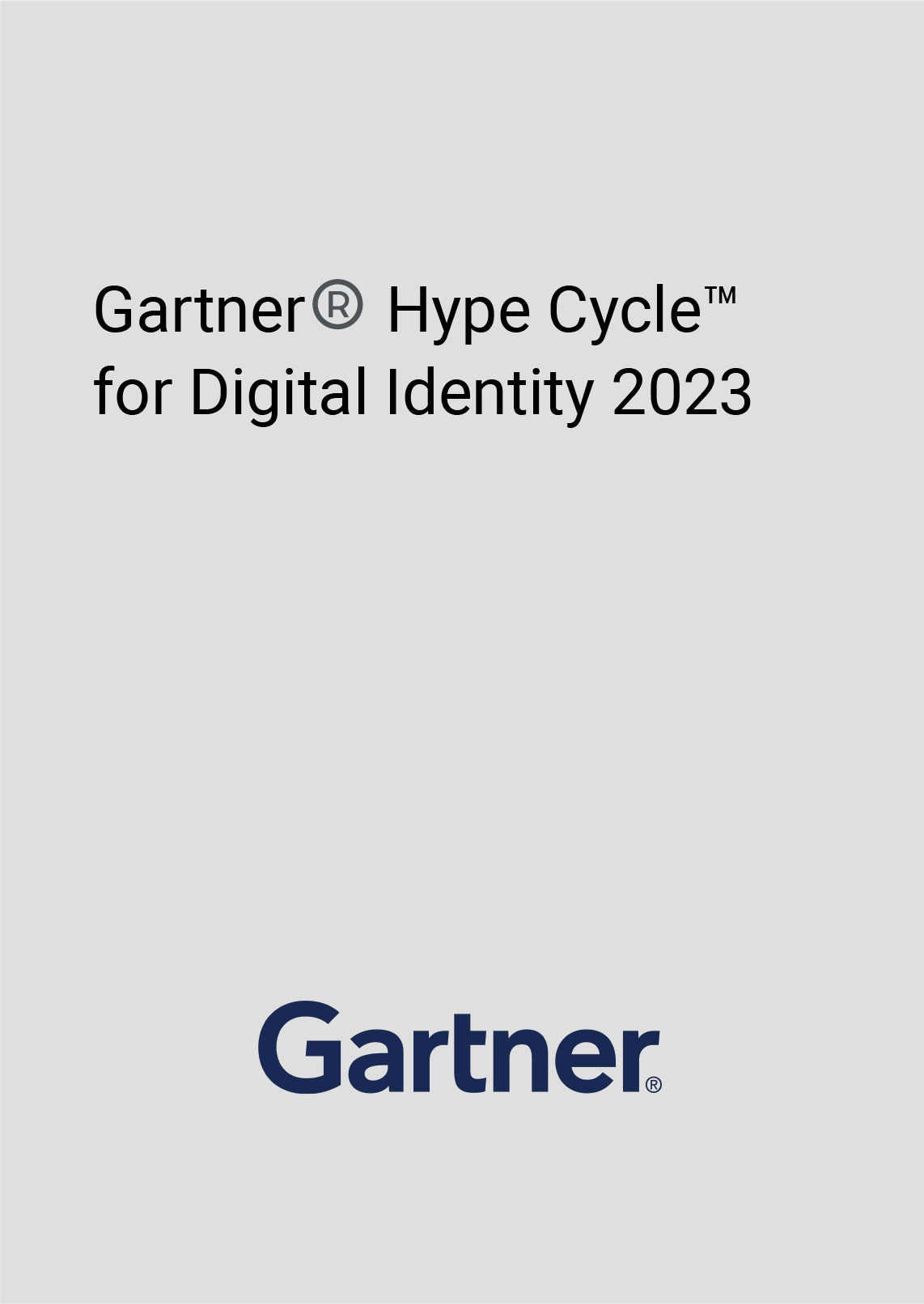 Gartner®️ Hype Cycle™ for Digital Identity 2023