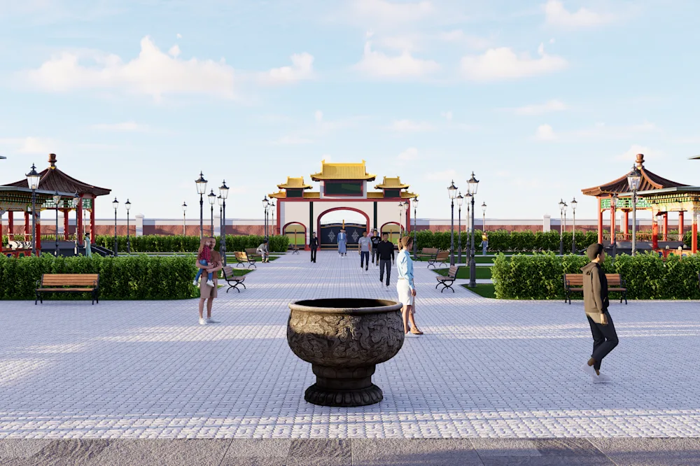 BUDDHIST MONASTERY - Сүмийн гадна орчны тохижилт — зураг 6