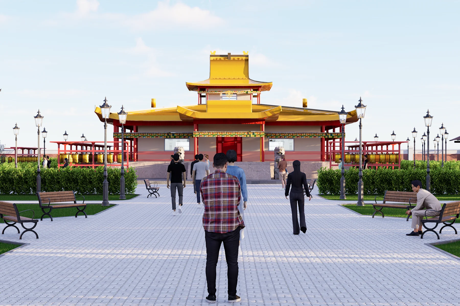 BUDDHIST MONASTERY - Сүмийн гадна орчны тохижилт — зураг 4