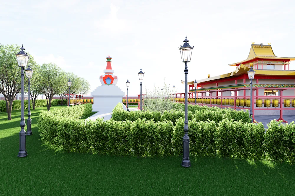 BUDDHIST MONASTERY - Сүмийн гадна орчны тохижилт — зураг 8
