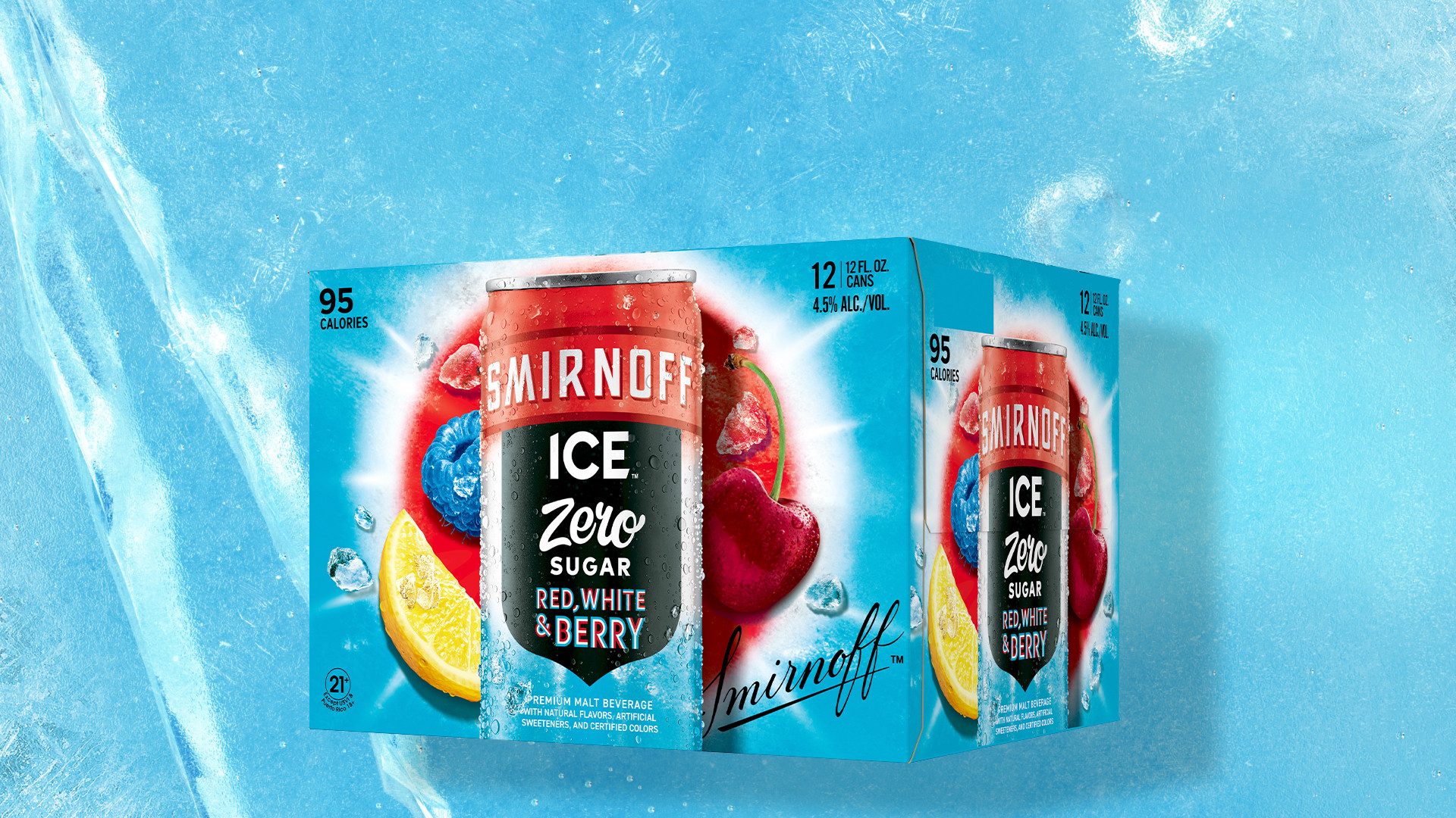 Smirnoff Ice Red White Blue Zero Sugar 12pk cans | Malt Beverages