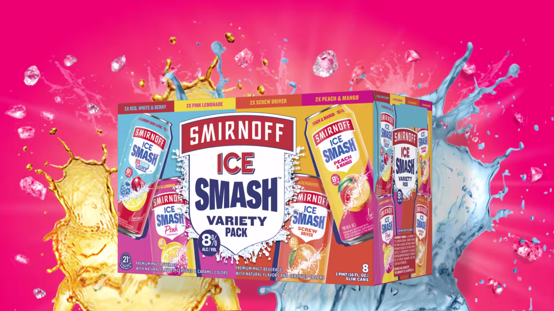 Smirnoff Smash Variety Pack with plash