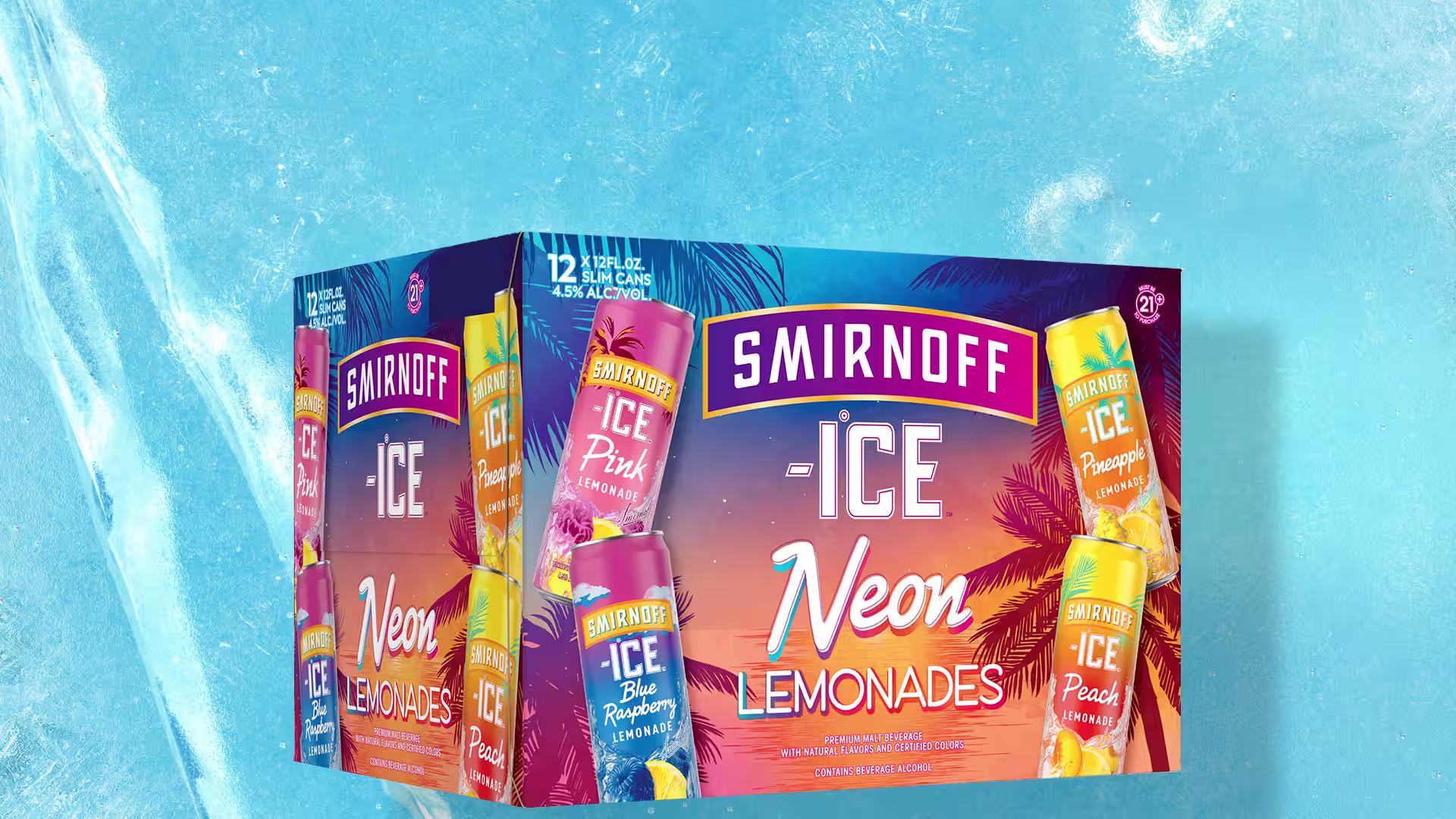 Smirnoff Ice Neon Lemonade variety pack Primary Image New