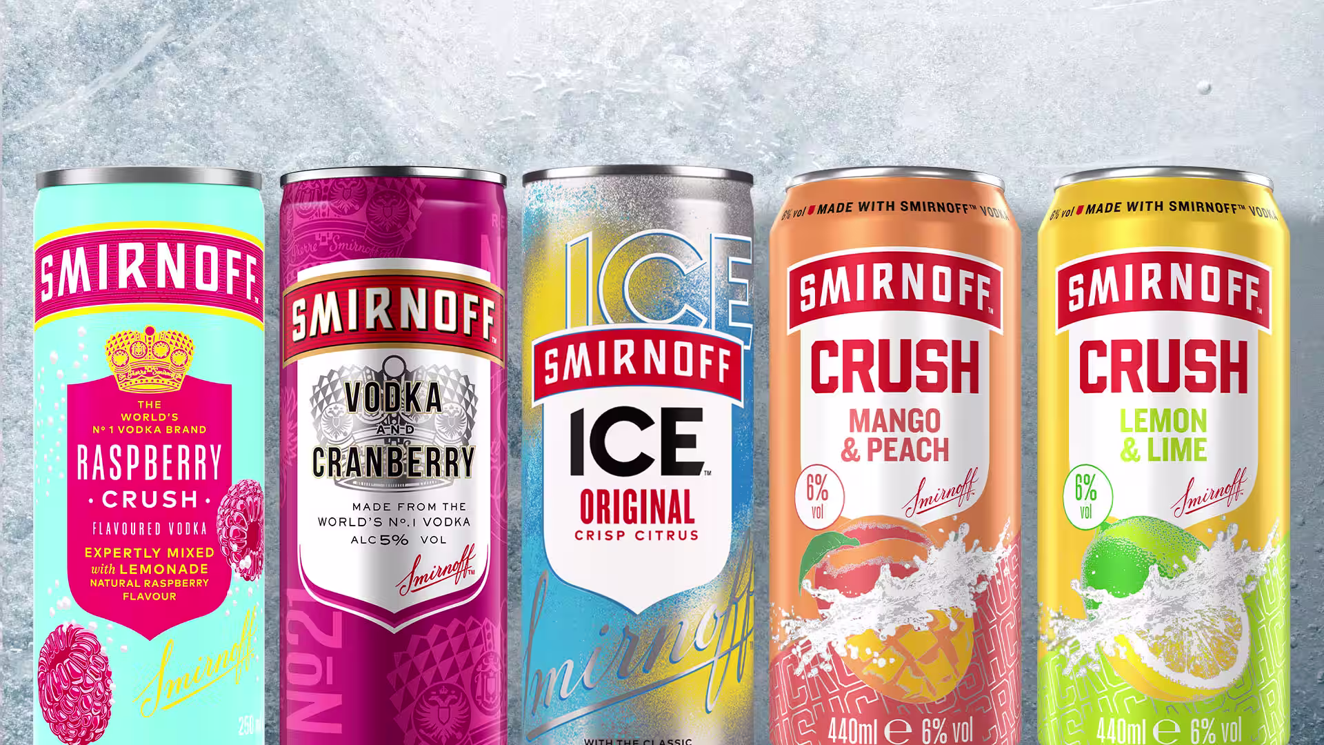 5 x Smirnoff RTD Cans Flavours