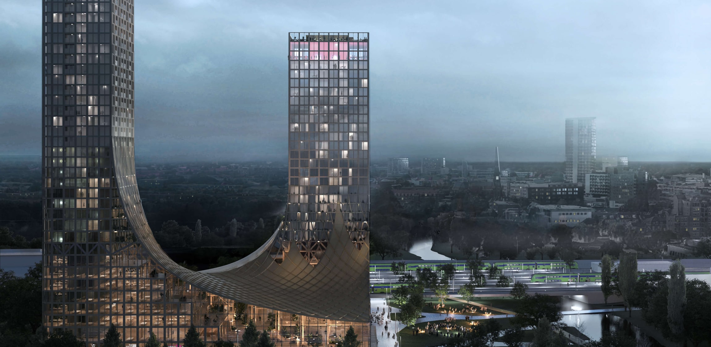 Een voorbeeld van hoe de Dutch Mountains eruit zal zien als het gebouwd is.