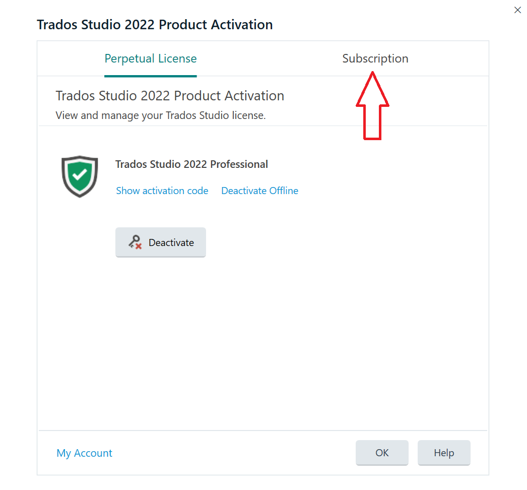 Trados Studio subscription activation 1