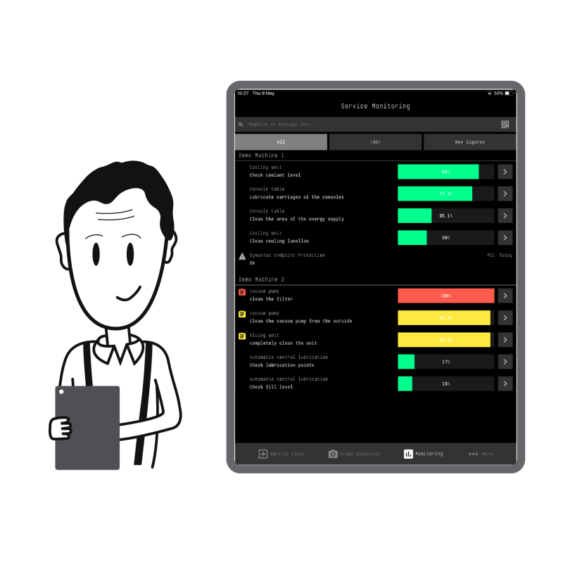 ServiceBoard Joey Web tapio-Serviceboard-remote-machine-service-app-video-diagnosis-serviceticket-predictive-maintenance