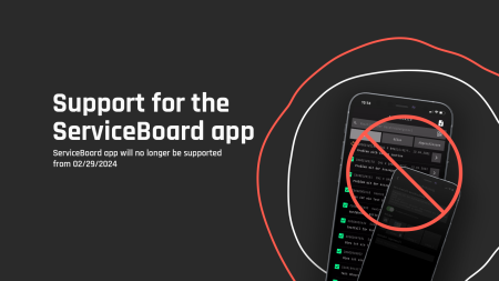 Important announcement regarding support for our ServiceBoard app event image
