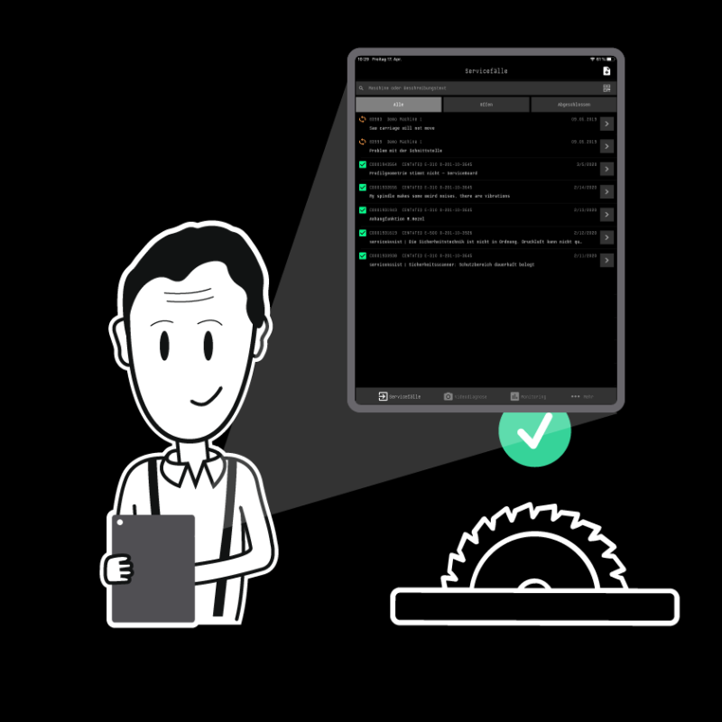 tapio-Serviceboard-fernwartung-maschinen-service-app-ubersicht-serviceticket-Maschinenfehler-behoben