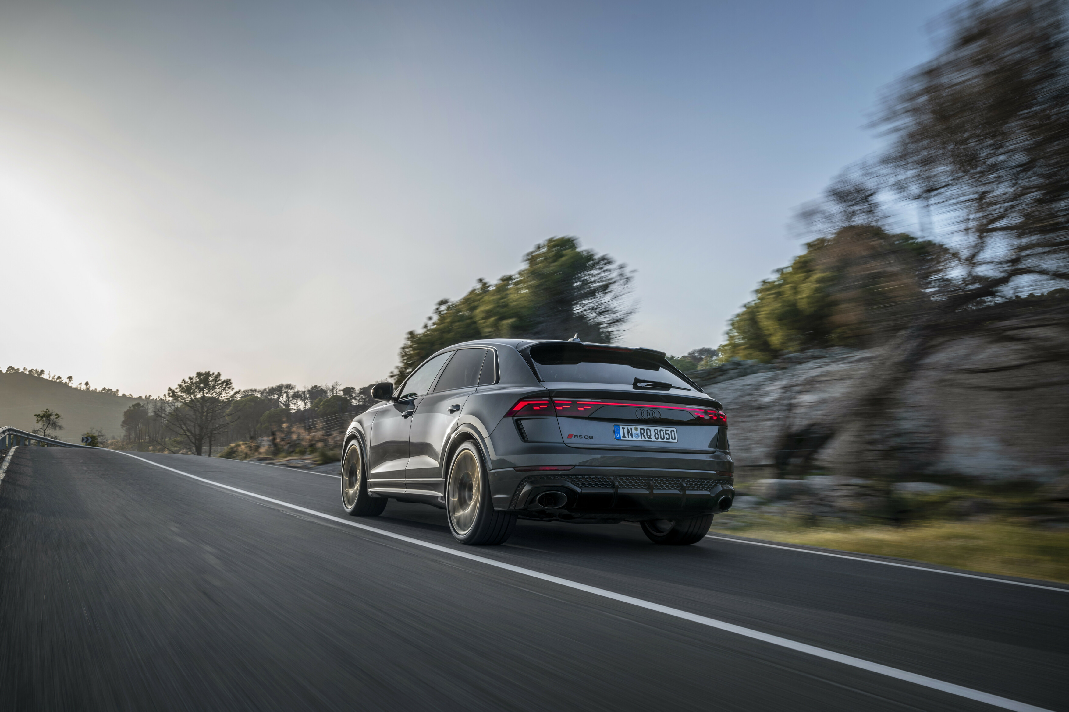 Audi RS Q8 2024 grey rear