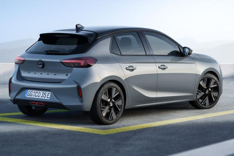 Opel Corsa Electric grijs rear view