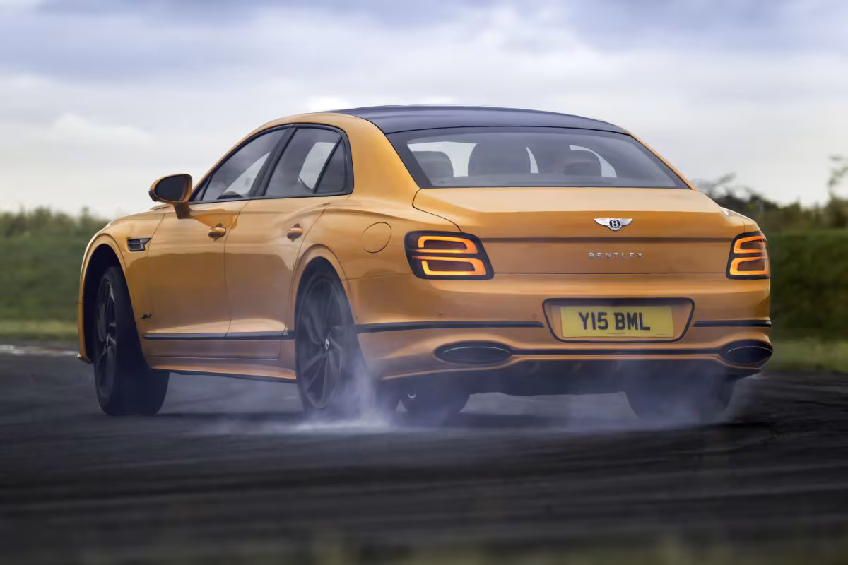 bentley flying spur 2024 orange rear