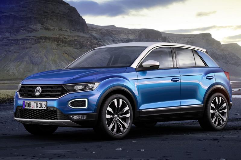 Volkswagen T-Roc 2017 blue front
