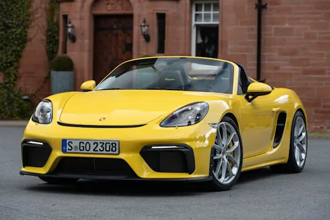 Porsche 718 Spyder 2016 yellow front