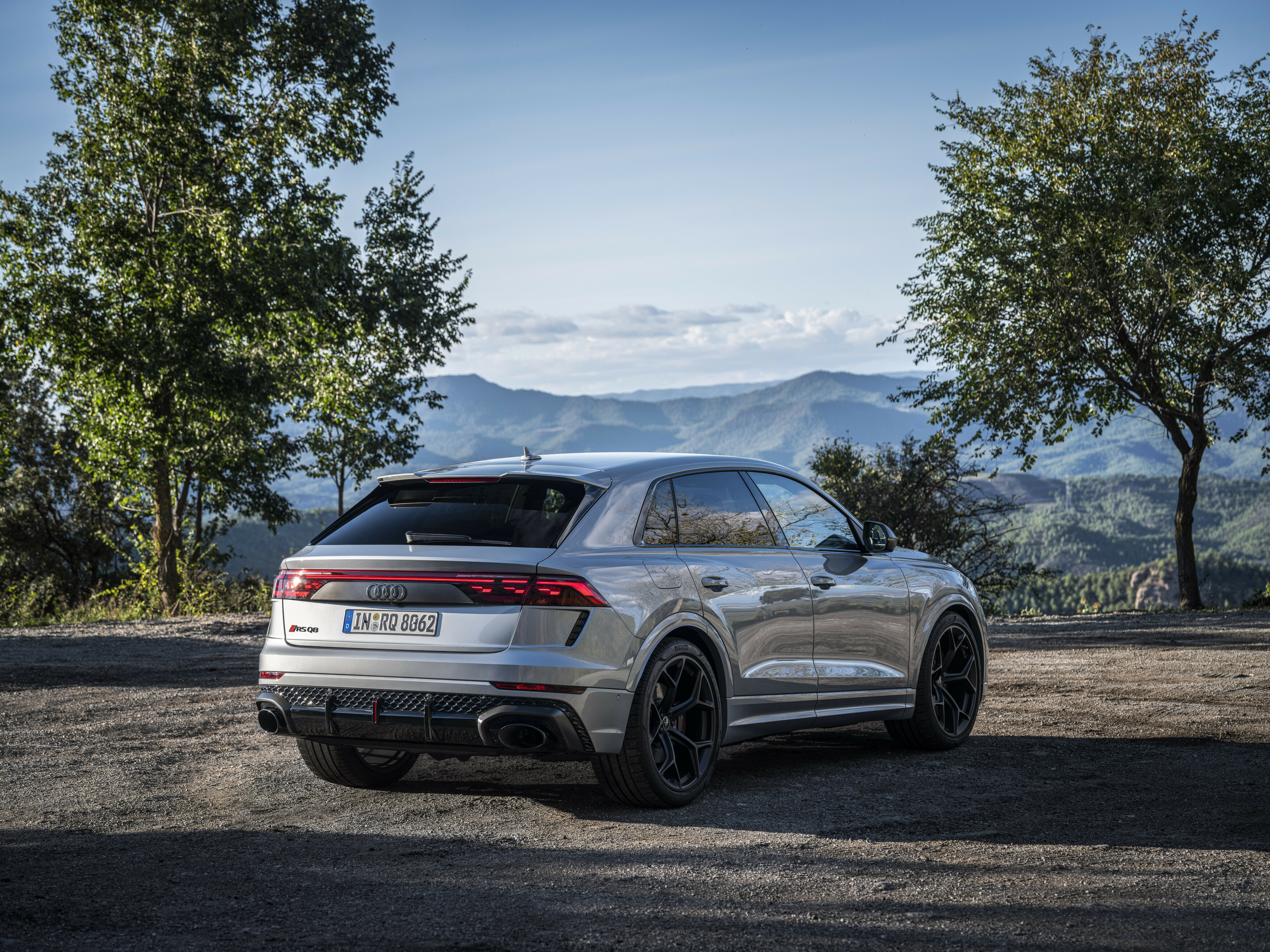 Audi RS Q8 2024 silver rear
