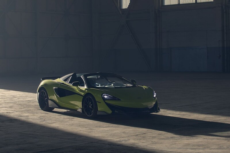 McLaren 600LT Spider 2019 green front