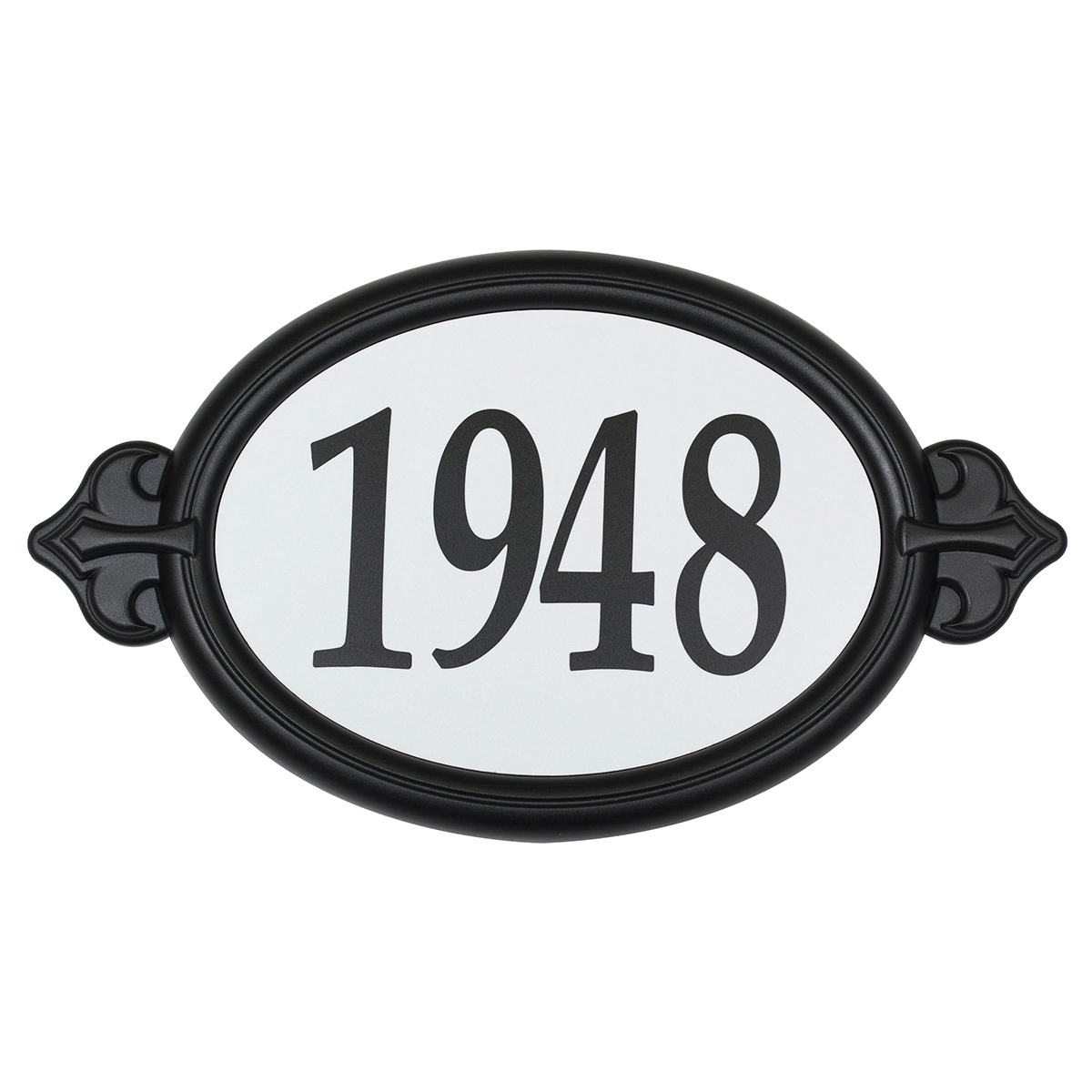 House Numbers - Oval Easy Install House Number Plaque - Oval Easy Install House Number Plaque - Matte Black