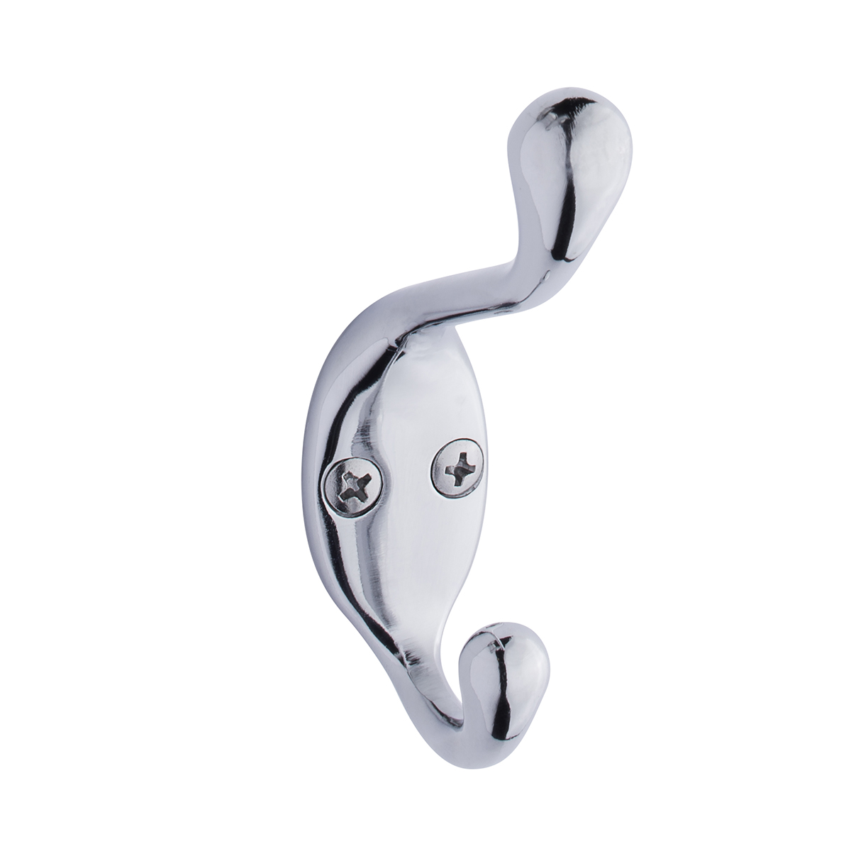 Smedbo BK246M 1-3/4 Double Coat Hook, Brushed Chrome