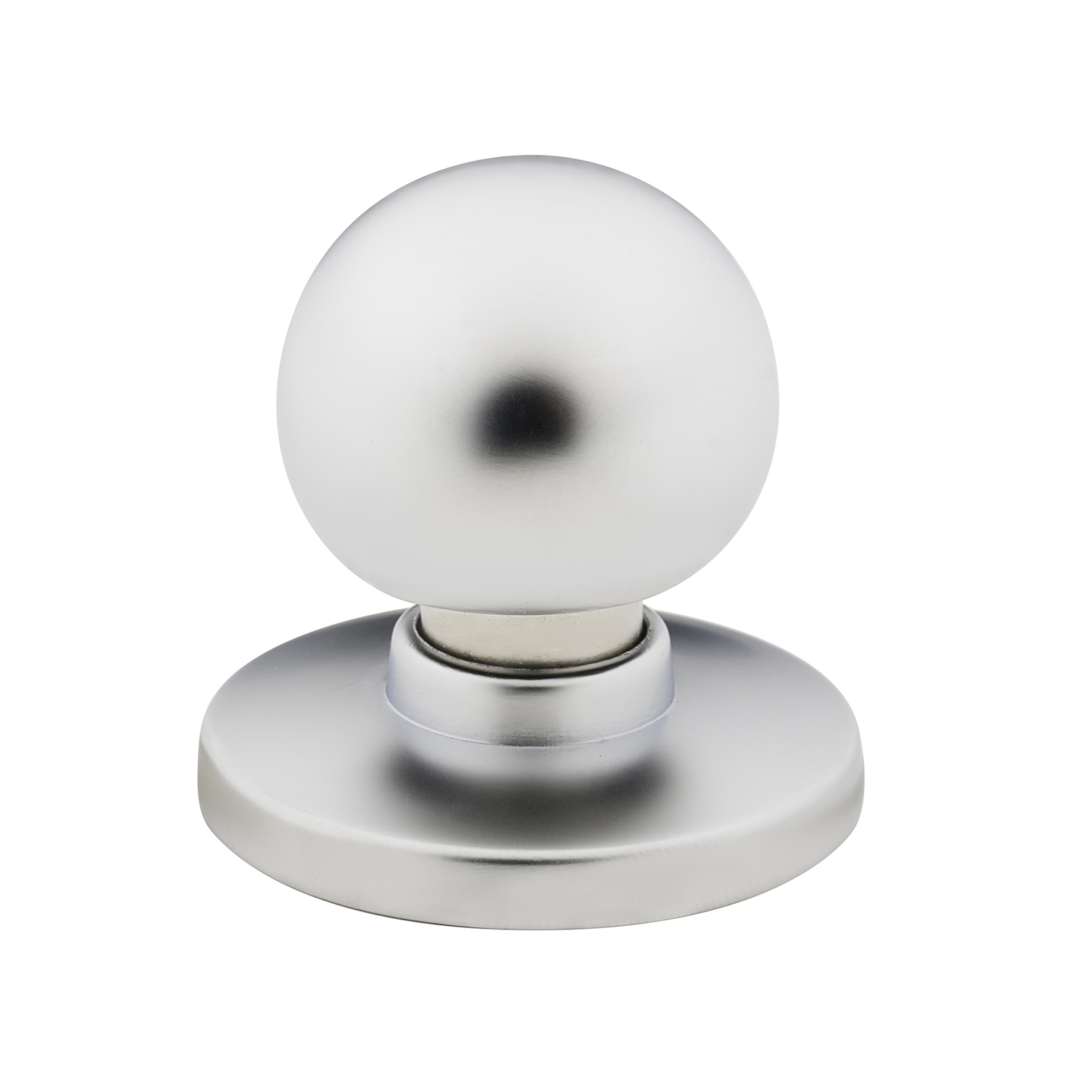 Cabinet Knobs - Pedestal Knob with Removable Backplate - Pedestal Knob with Removable Backplate - Dull Chrome