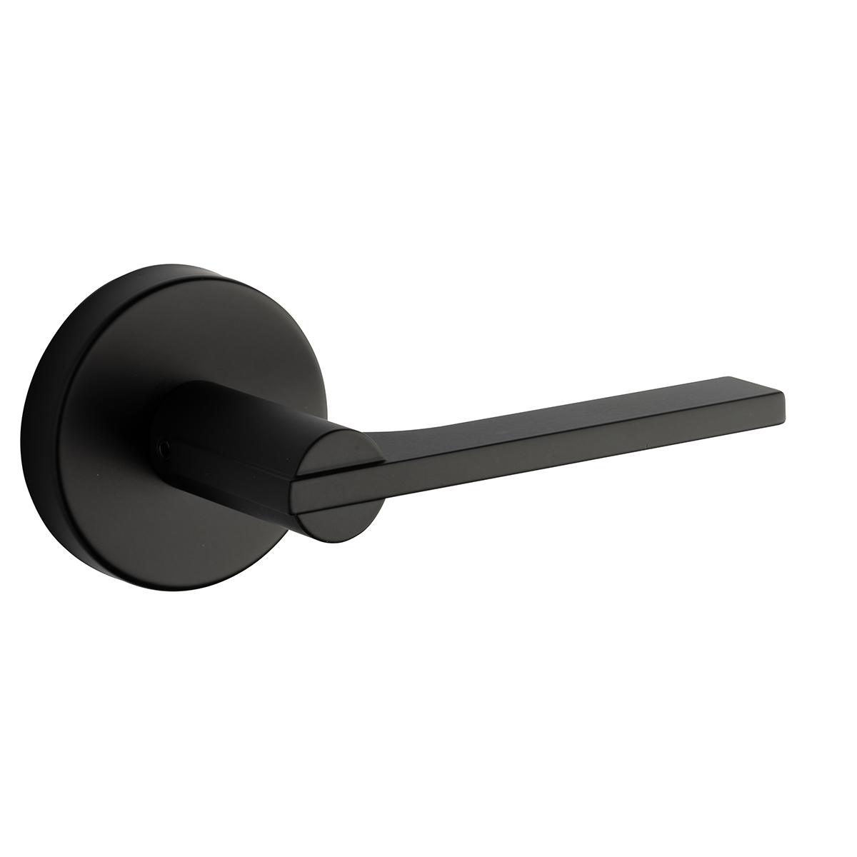 Arc Deco - Round Rose Lever - Passage - Matte Black