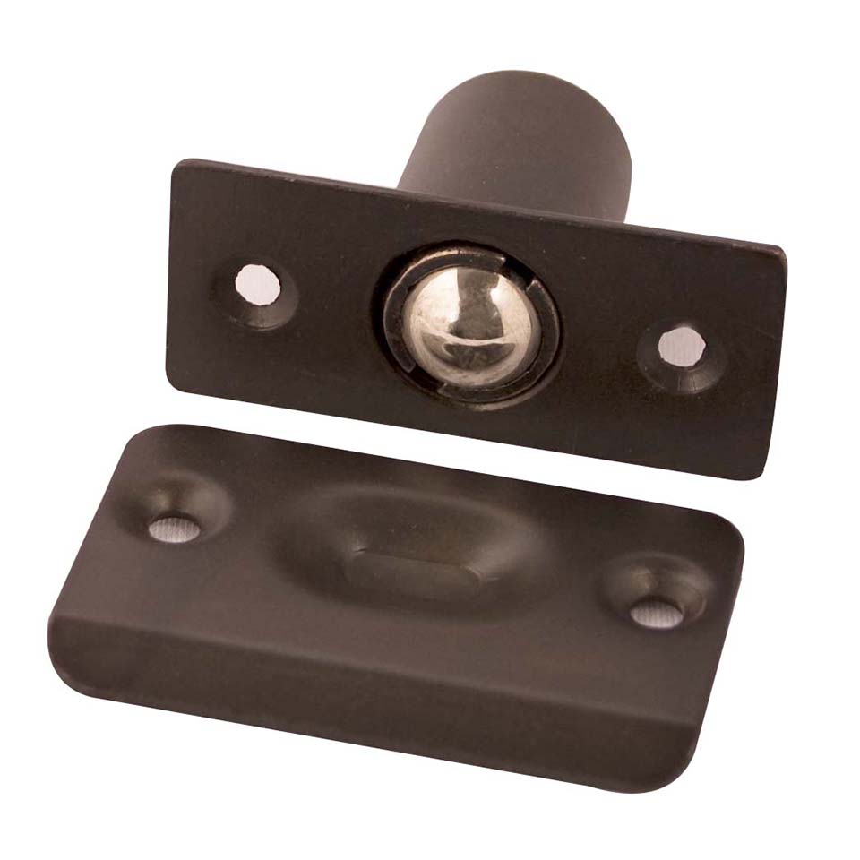 Bullet Catches - Adjustable Bullet Catch with Full Lip Strike Plate - Adjustable Bullet Catch with Full Lip Strike Plate - Oil Rubbed Bronze