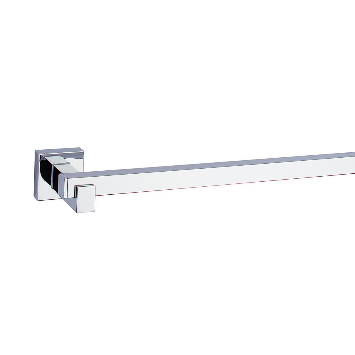 Square chrome towel discount rail