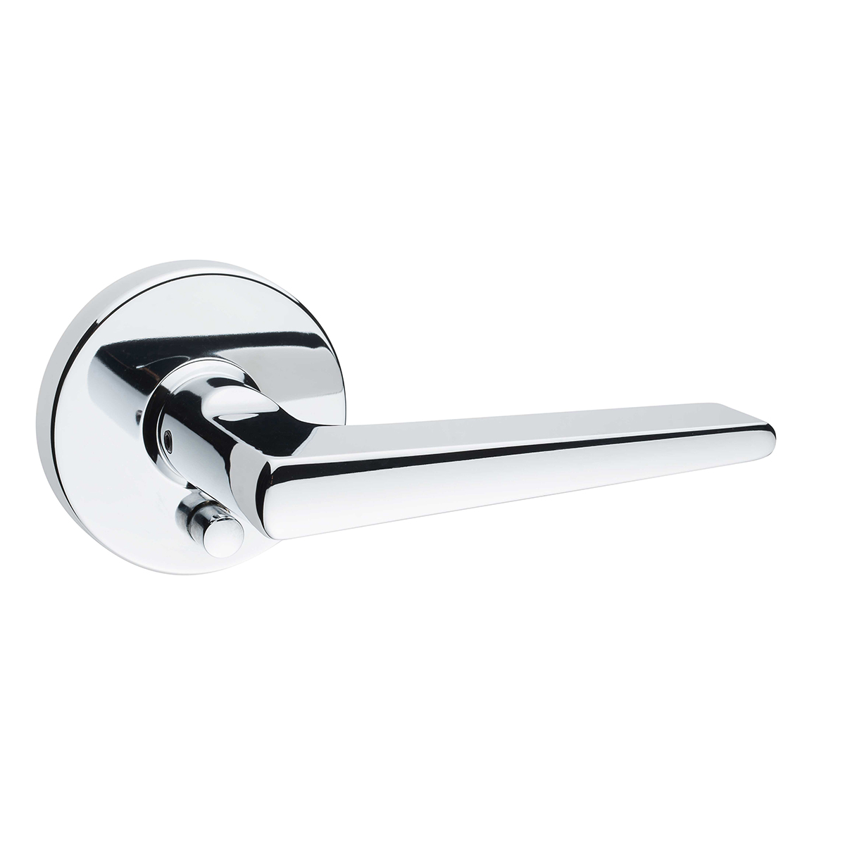Equinox - Round Rose Lever - Privacy - Polished Chrome