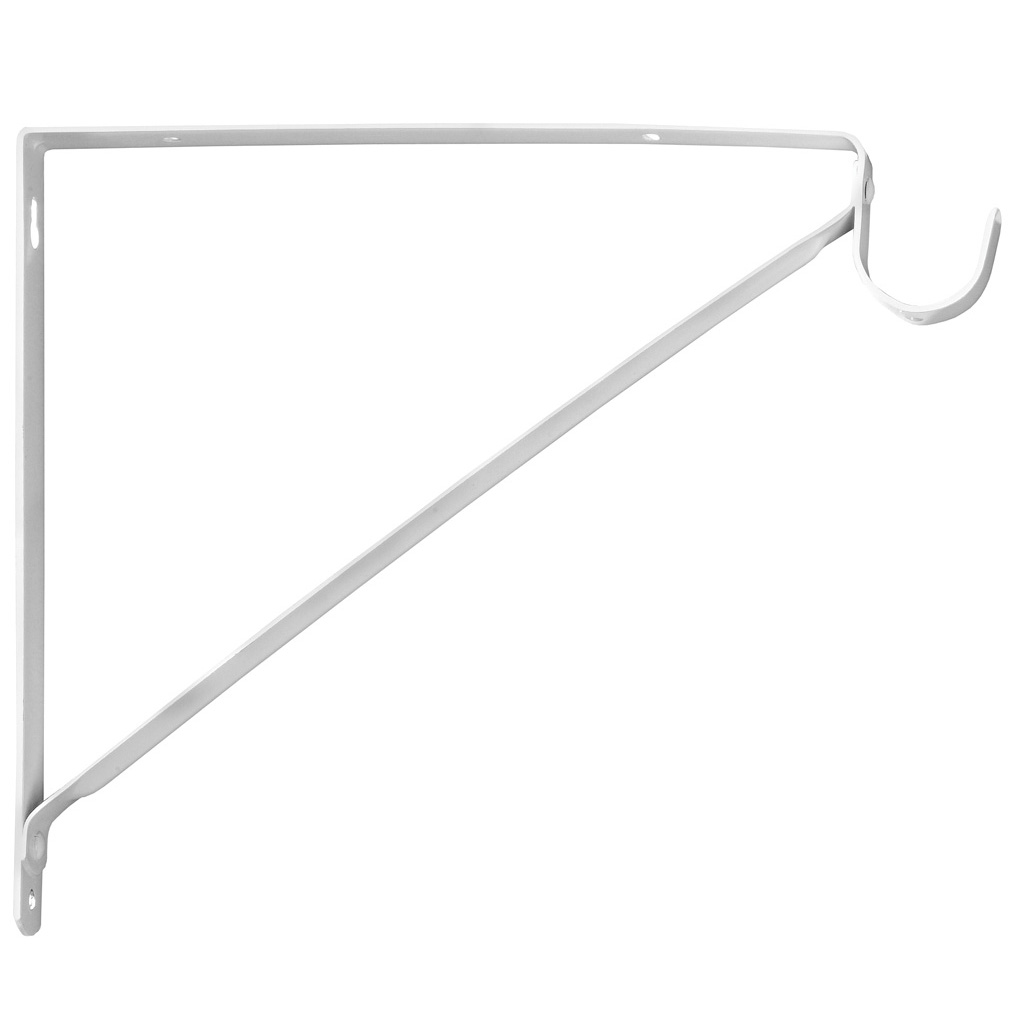 Supports - Fixed Heavy Duty Shelf Rod Support - Fixed Heavy Duty Shelf Rod Support - White