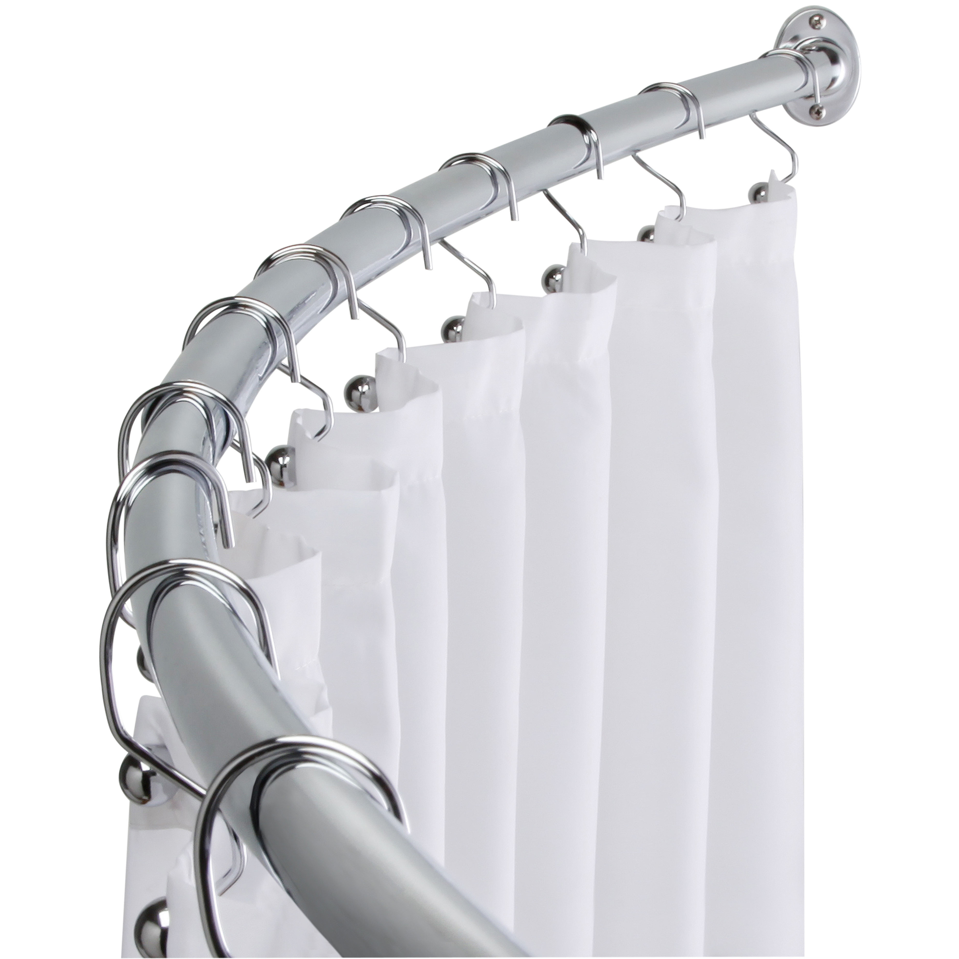 Taymor Beaded Metal Shower Curtain Hooks Polished Chrome