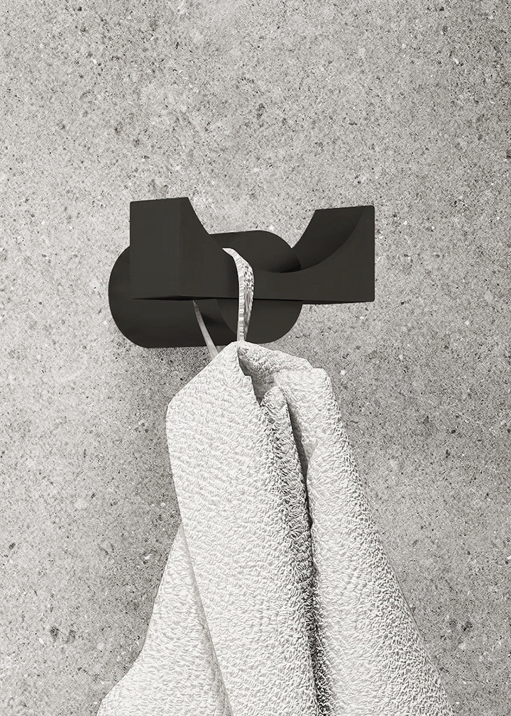 Taymor Suite and Simple Double Robe Hook (Matte Black), Robe & Towel Hooks  -  Canada