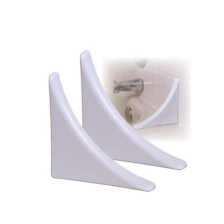 Bath Accents - Bathtub Splash Guard - Bathtub Splash Guard - White