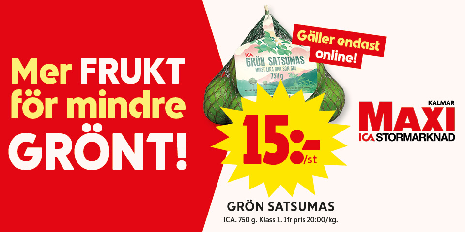 Mer frukt för mindre grönt