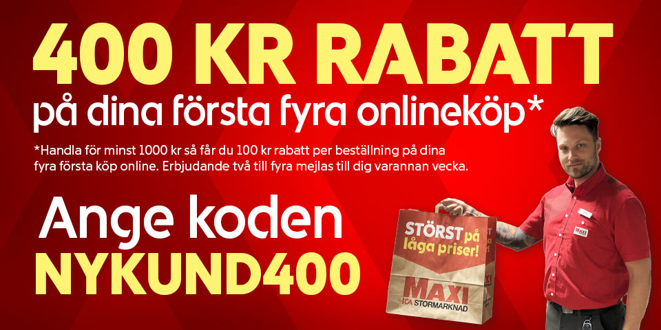 Använd NYKUND400 för att aktivera din rabatt!