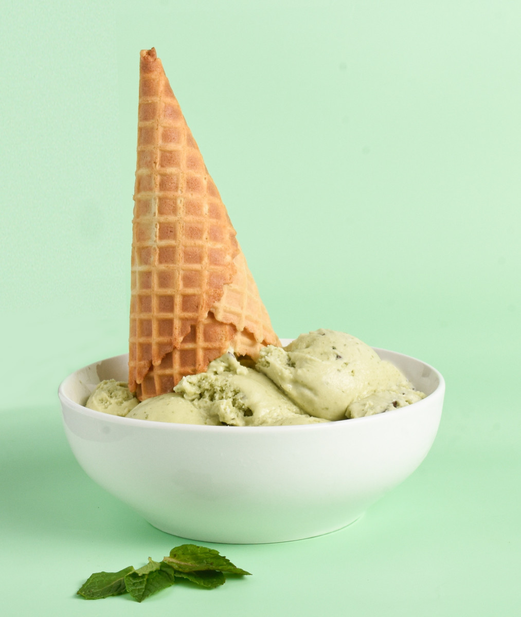 A scoop of MINT CHIP
