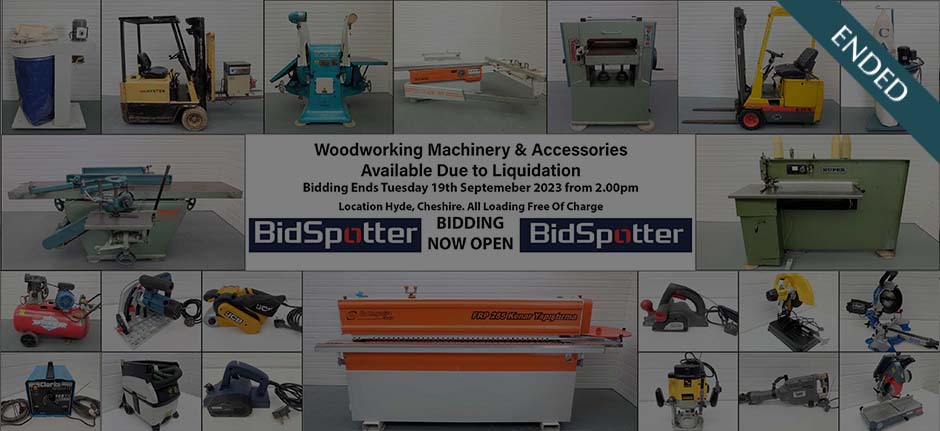 Woodworking Machinery & Accessories Available Due To Liquidation