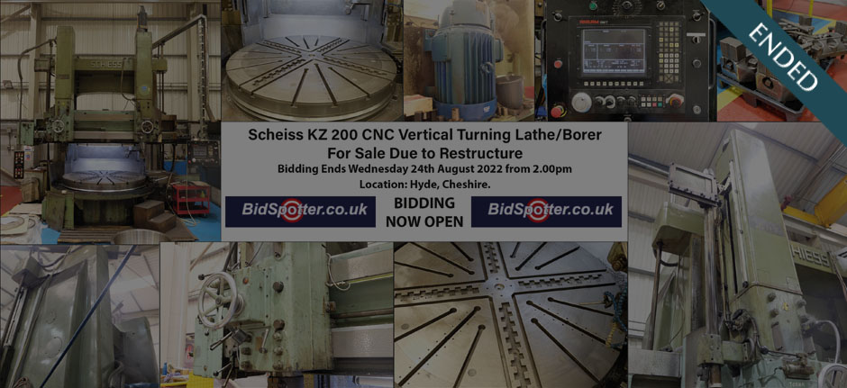 Scheiss KZ 200 CNC Vertical Turning Lathe/Borer For Sale Due To Restructure