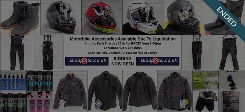 Motorbike Accessories Available Due To Liquidation