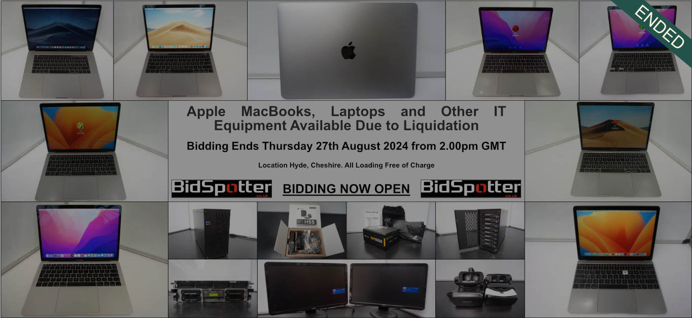 Apple MacBooks, Laptops and Other IT Equipment Available Due to Liquidation