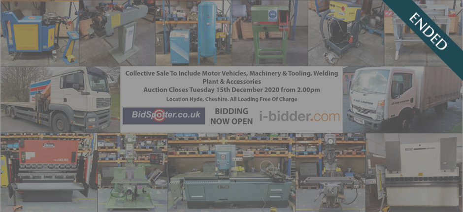Collective Sale to Include Motor Vehicles, Machinery & Tooling, Welding Plant & Accessories