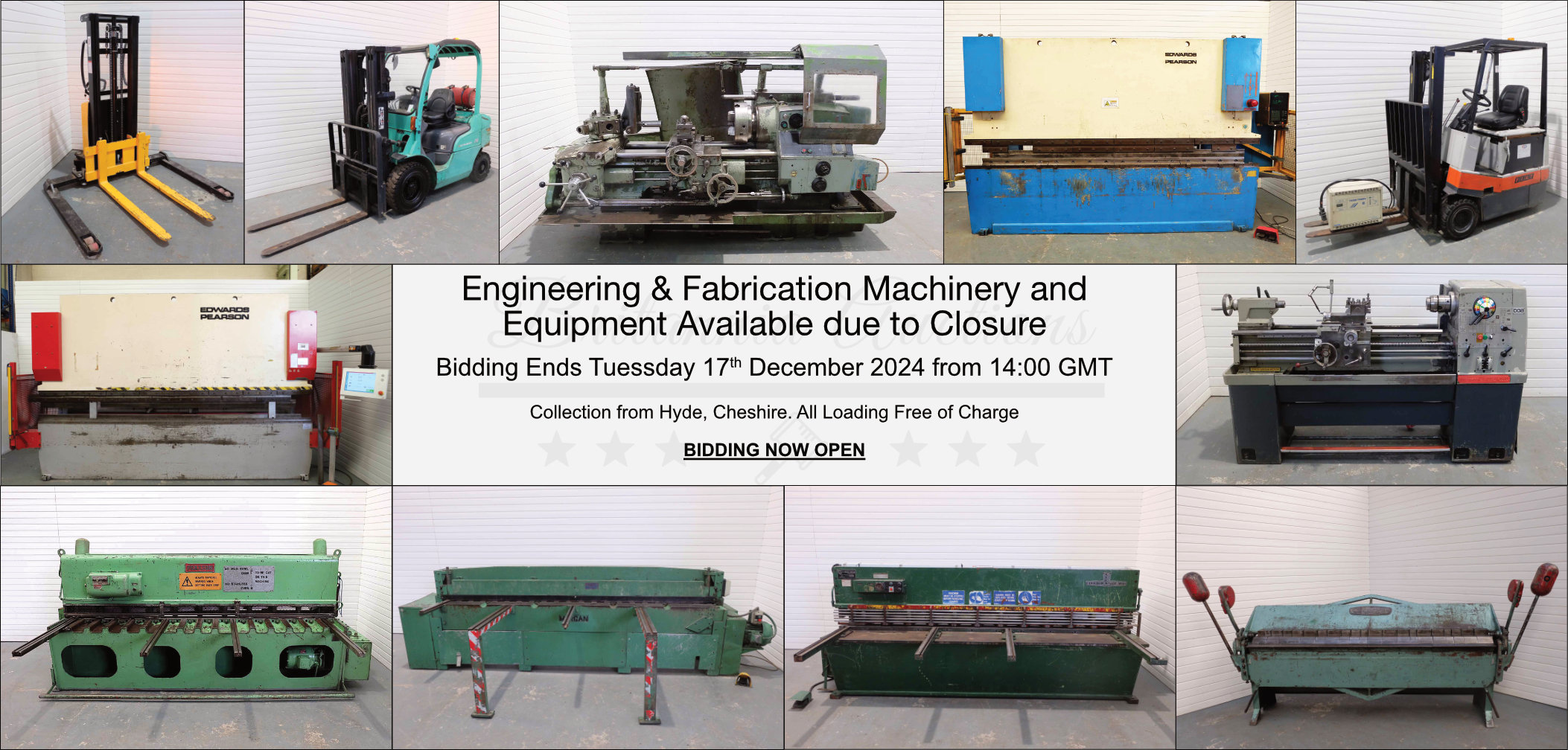 Engineering & Fabrication Machinery and Equipment Available due to Closure