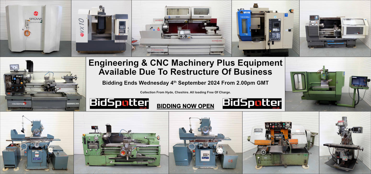 Engineering & CNC Machinery and Equipment Available due to Restructure