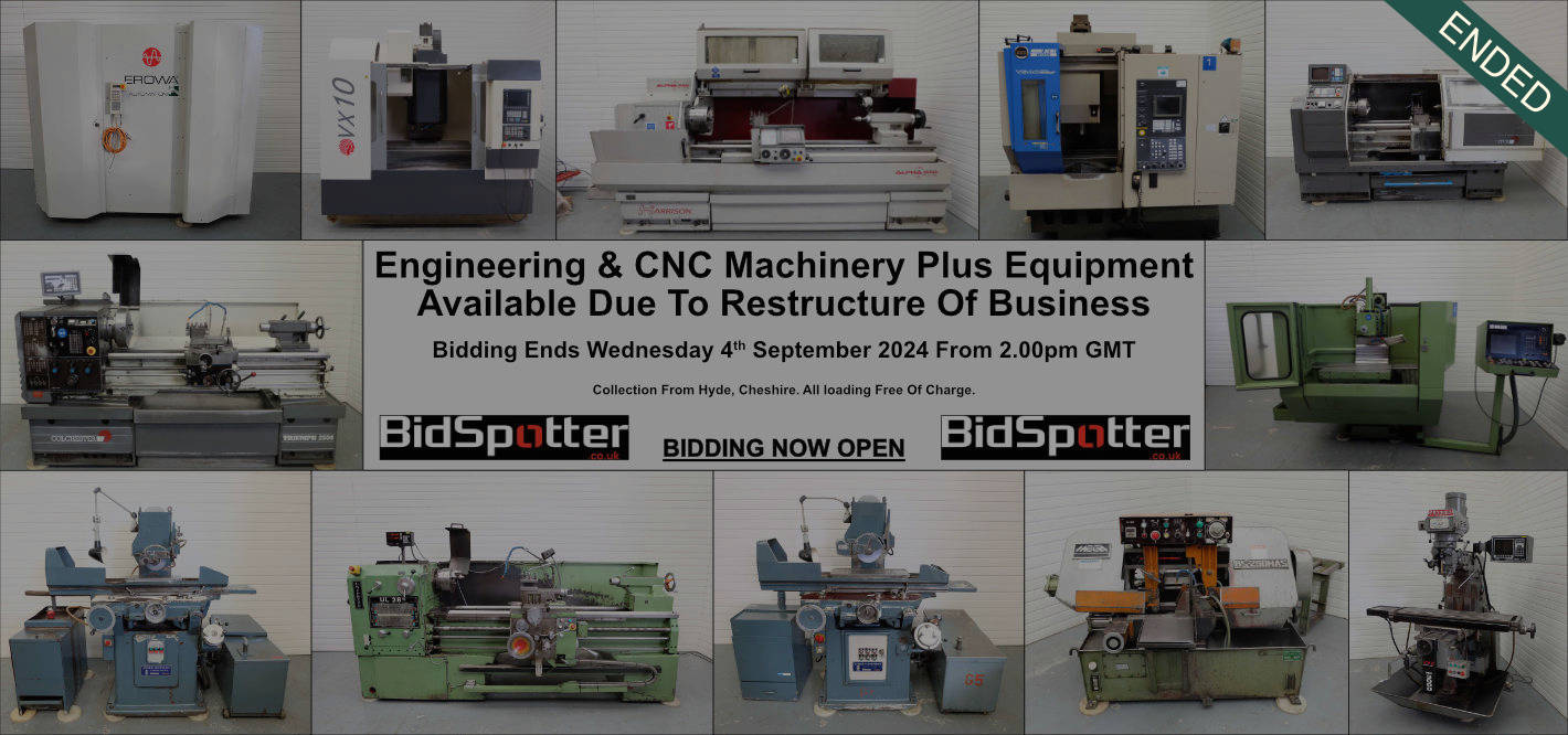 Engineering & CNC Machinery and Equipment Available due to Restructure