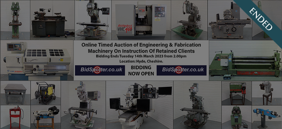 Online Timed Auction of Engineering & Fabrication Machinery On Instruction of Retained Clients