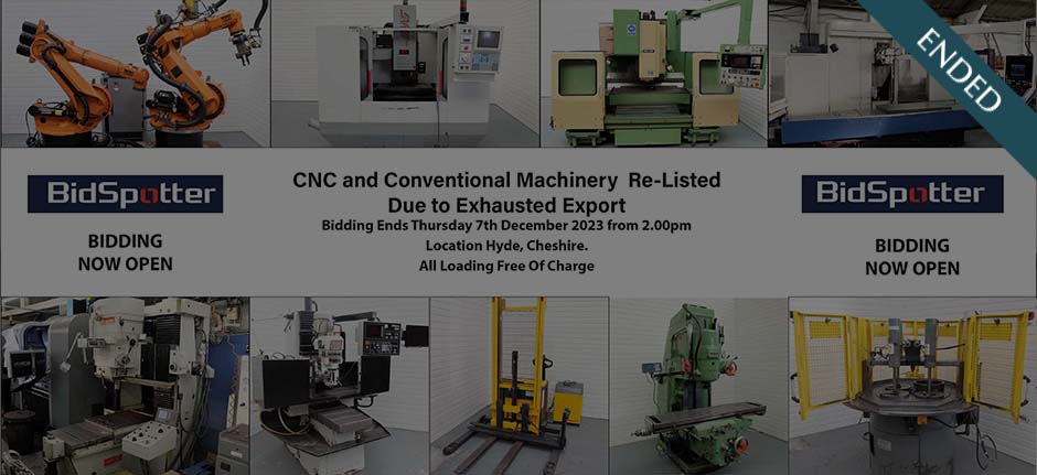 CNC and Conventional Machinery Re-Listed due to Exhausted Export