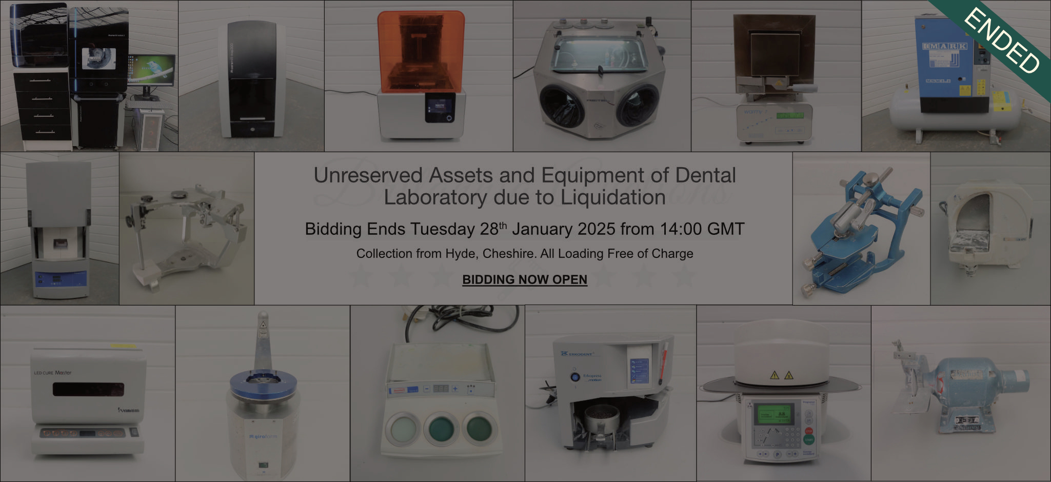 Assets and Equipment of Dental Laboratory Available due to Liquidation