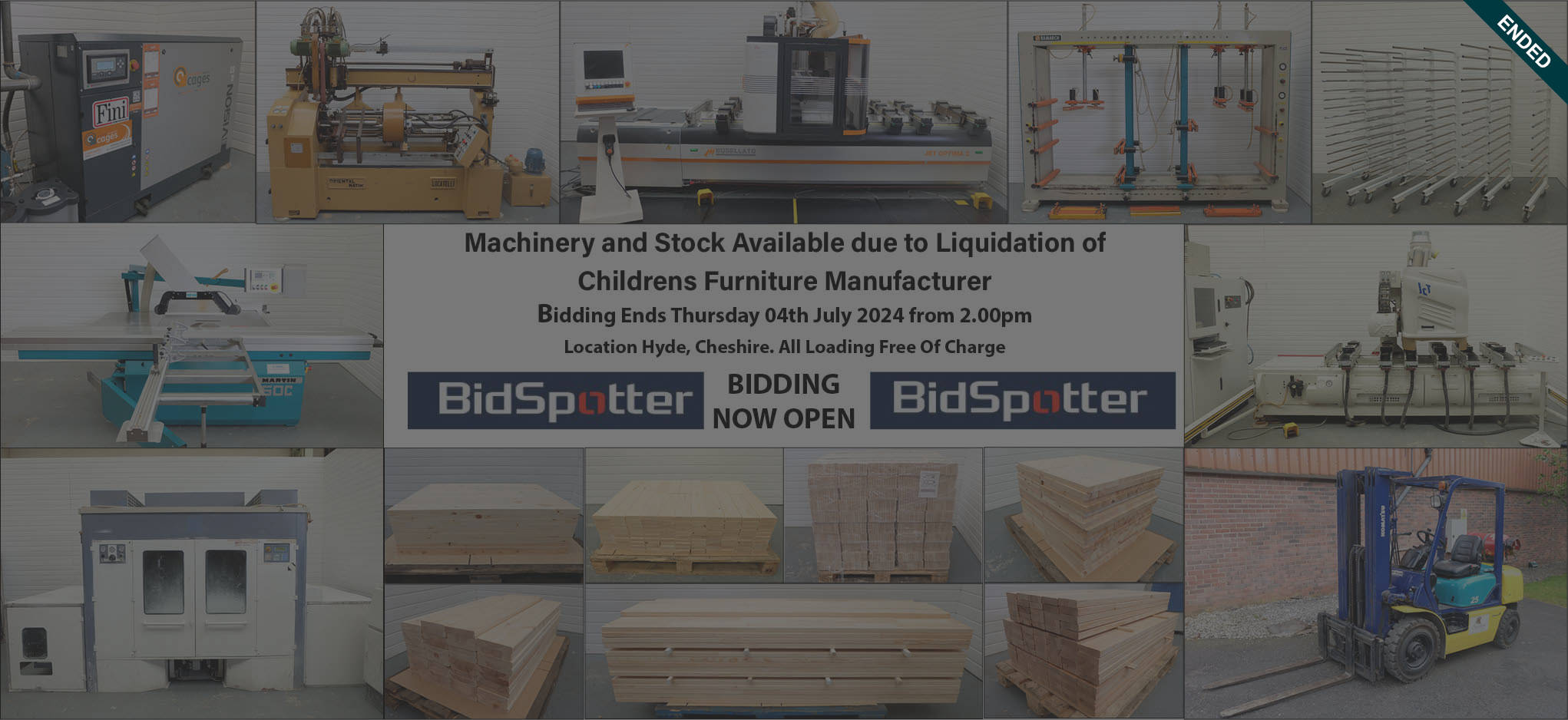 Machinery and Stock Available Due to Liquidation of Children's Furniture Manufacturer