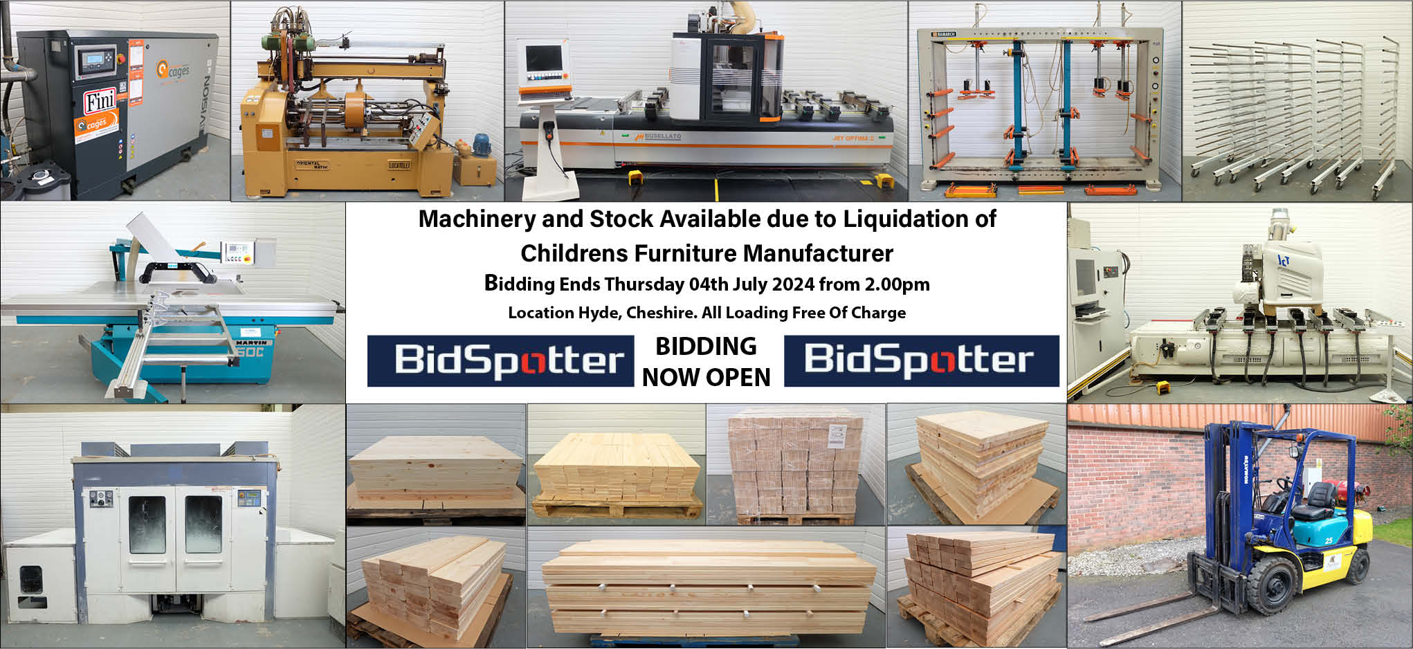 Machinery and Stock Available Due to Liquidation of Children's Furniture Manufacturer