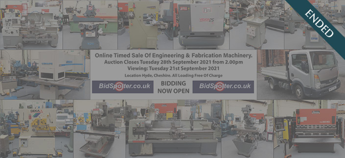 Online Timed Sale Of Engineering & Fabrication Machinery & Vehicles