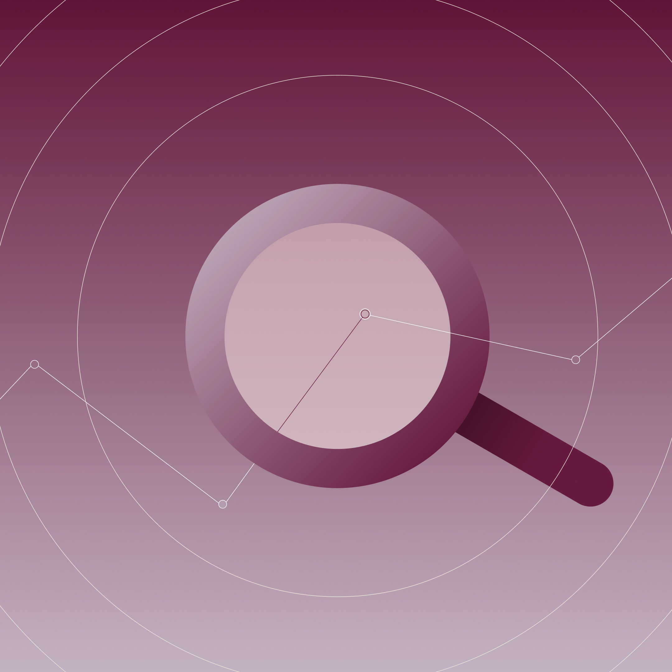 Magnifying glass on a purple background